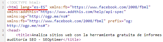 attributo lang html nel codice sorgente